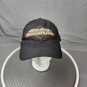 Harley-Davidson Hat Cap‎ Strap Back Black Embroidered Pikes Peak Colorado Mens